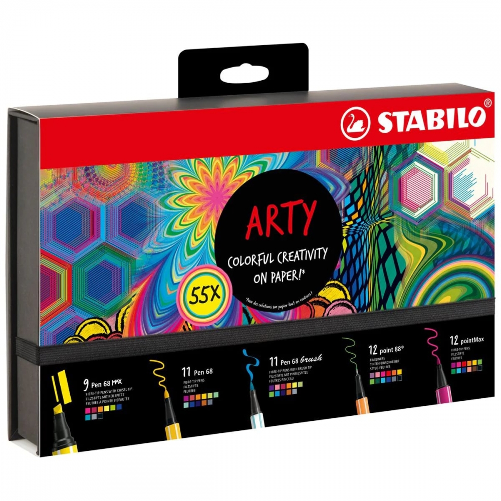 Творчески комплект, Stabilo, Arty Colorful, 55 части