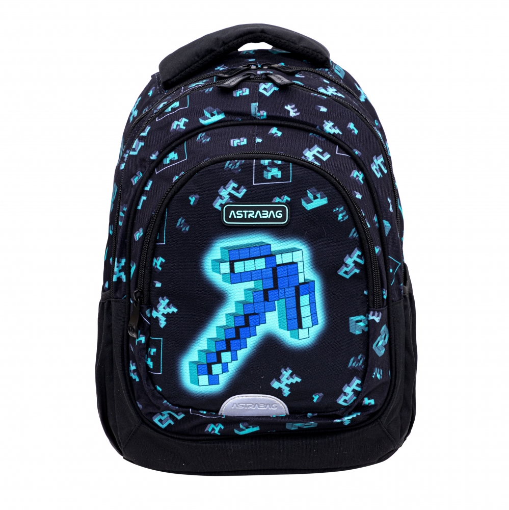Astra ergonomikus iskolatáska, hátizsák 39 cm - Dark Pixel