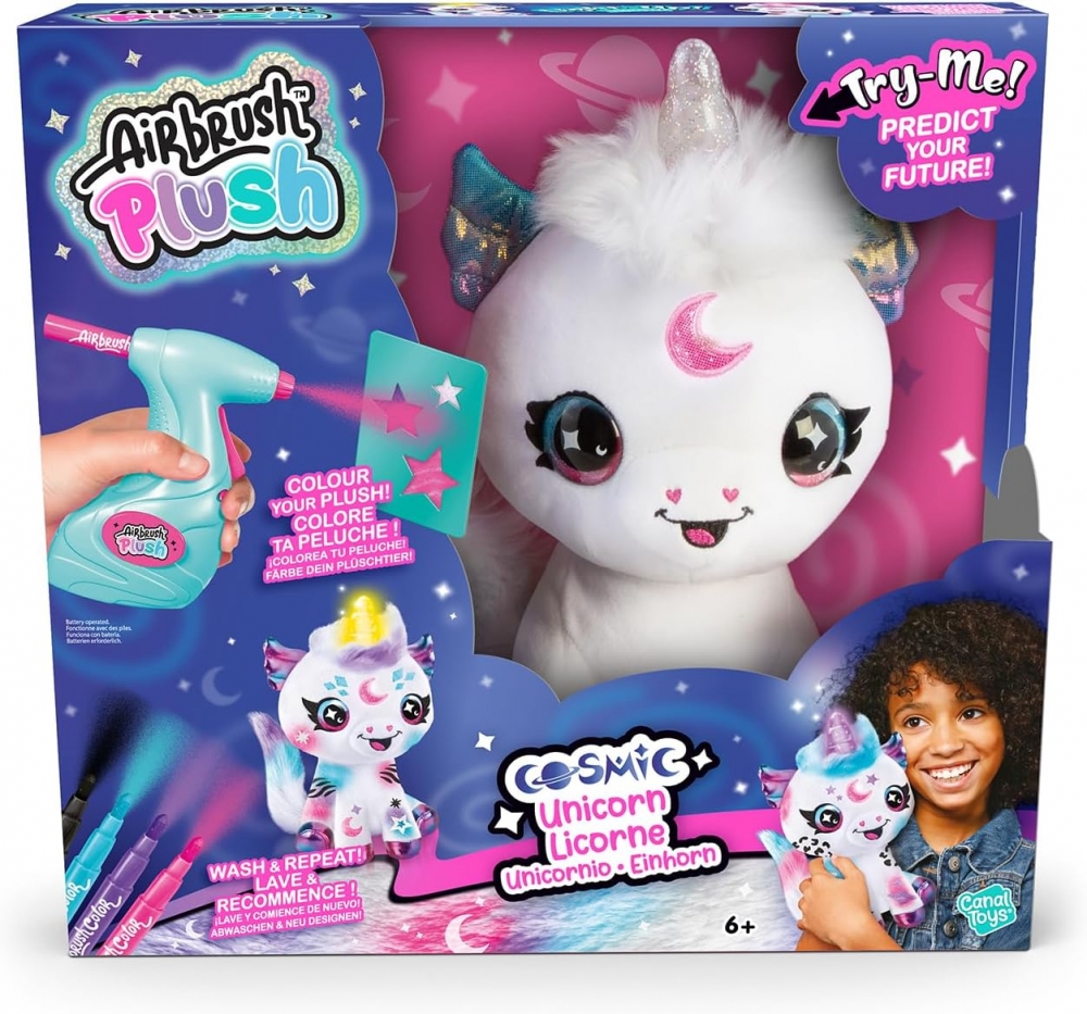 Kreatív készlet, Canal Toys, Plüss színező játék, Űr unikornis kérdésekkel és válaszokkal