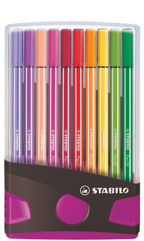 Stabilo Pen 68 filckészlet, 20 db/szett, szürke/rózsaszín