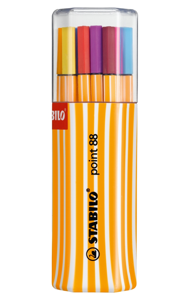 STABILO Point 88 Twin Pack tűfilc készlet, vegyes színű, 20db-os