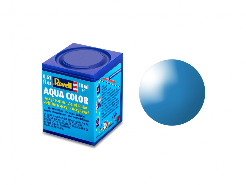 Акрилна боя, Revell, Aqua Color, Светло синьо гланц, 18 мл