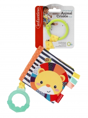 Сензорна бебешка книжка, Infantino, Животни