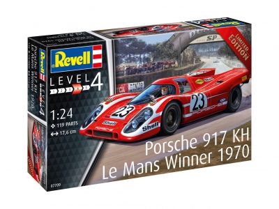 Сглобяем модел, Revell, Porsche 917K, Шампион от Льо Ман 1970, 119 части