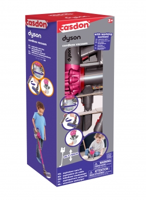 Интерактивна играчка, Casdon, Dyson, Безжична прахосмукачка, Розова