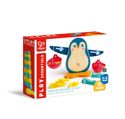 Образователен комплект, Hape, Везна за балансиране, Пингвин, 13 части