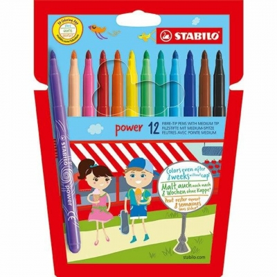 STABILO Power filctoll készlet, vegyes színű, 12 db-os